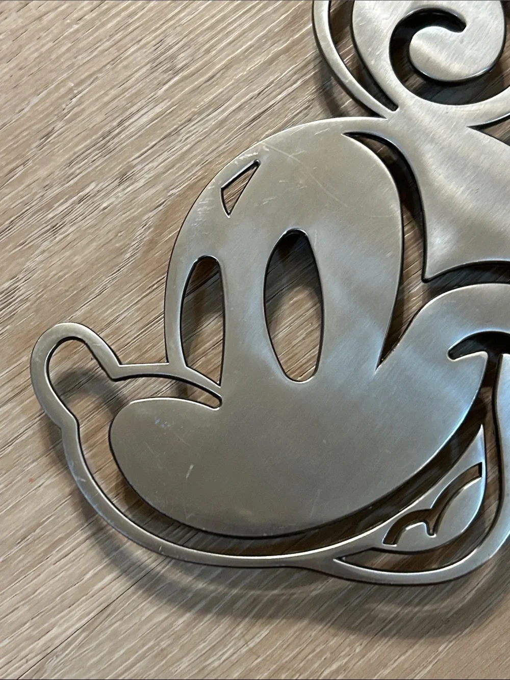 Disney Mickey Mouse Silver Toned Aluminum Discontinued Trivet